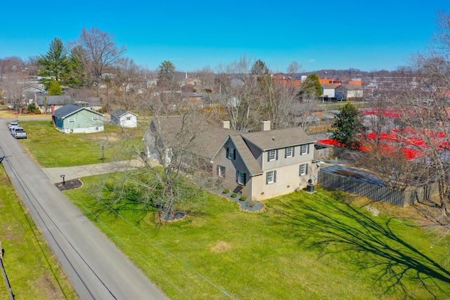 aerial view of residential area