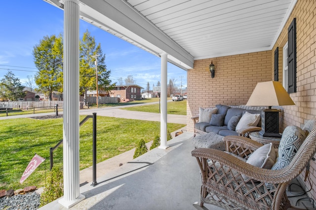 view of patio / terrace featuring covered porch