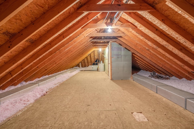 view of attic