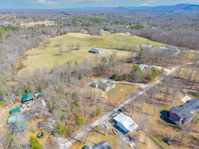 aerial view with a rural view