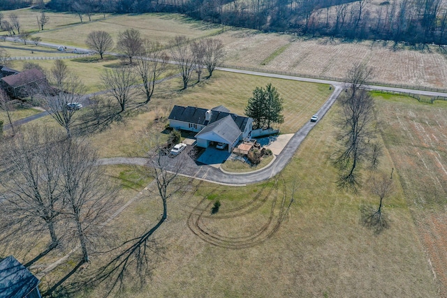 bird's eye view featuring a rural view