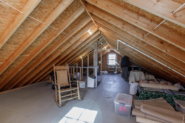 view of attic