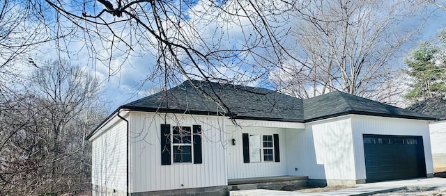 view of home's exterior featuring an attached garage