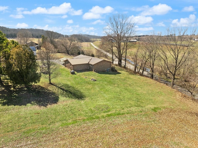 bird's eye view with a rural view