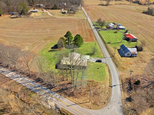 bird's eye view featuring a rural view