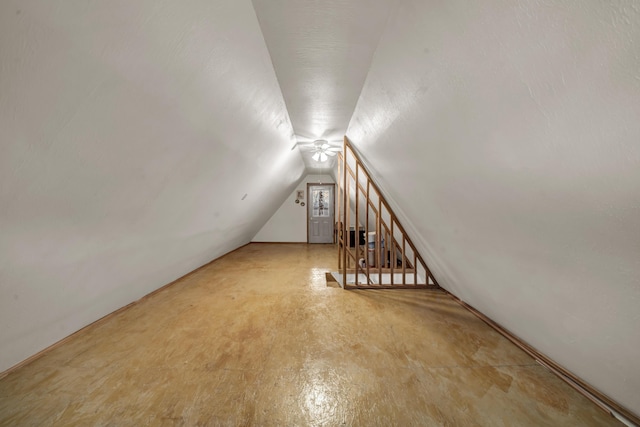 bonus room with lofted ceiling