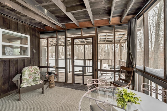 view of sunroom / solarium