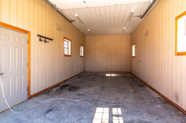 garage featuring baseboards