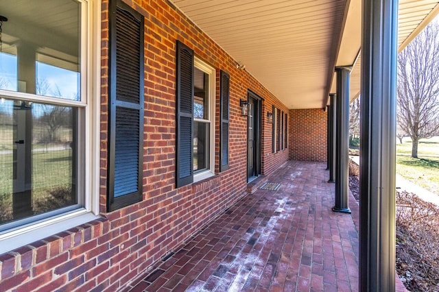 view of patio / terrace with a porch