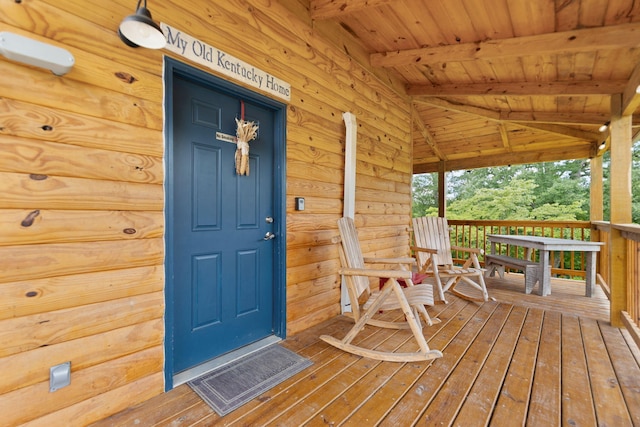 view of doorway to property