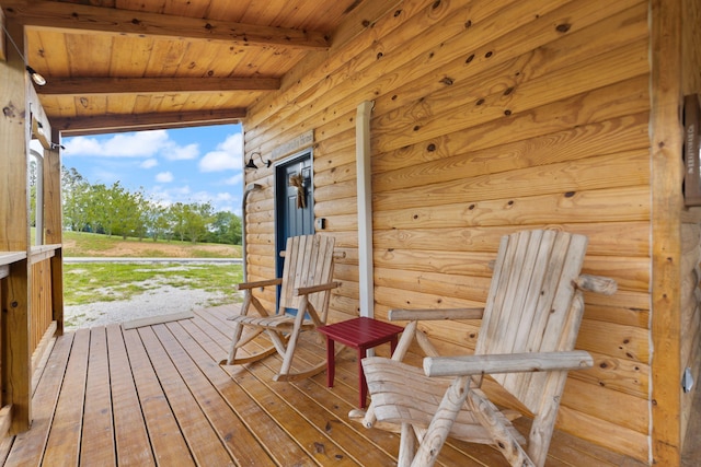 view of wooden deck