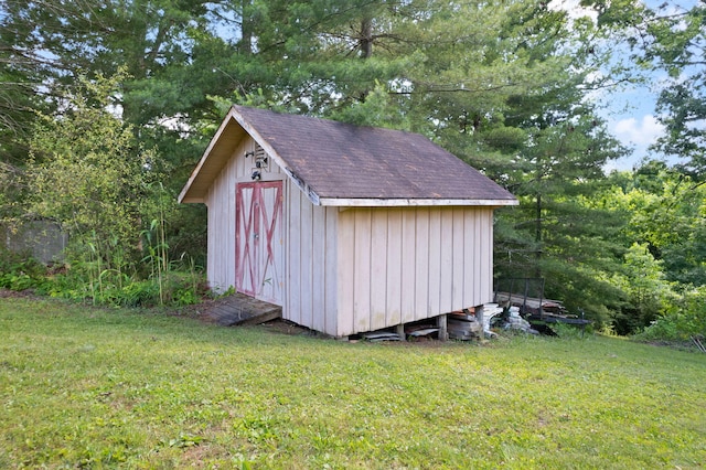 view of shed