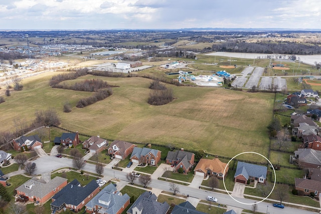 drone / aerial view with a residential view