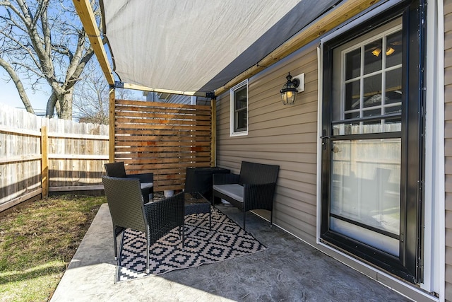 view of patio / terrace with fence