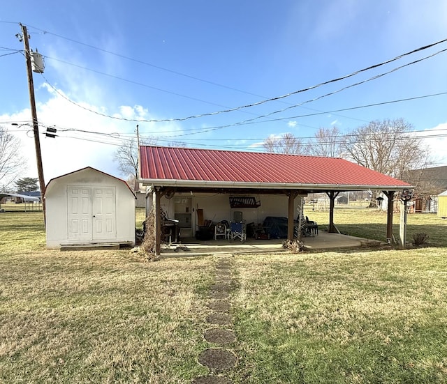 view of shed