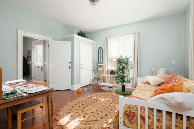 interior space featuring wood finished floors