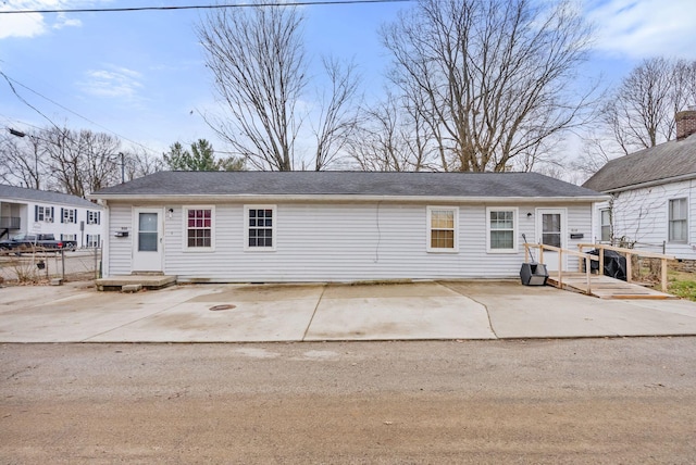 rear view of house with a patio