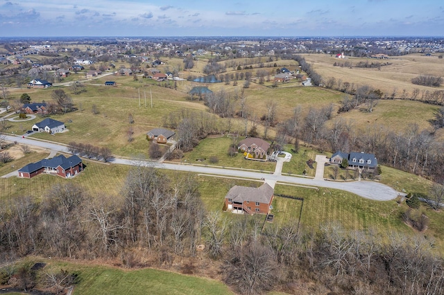 bird's eye view featuring a rural view