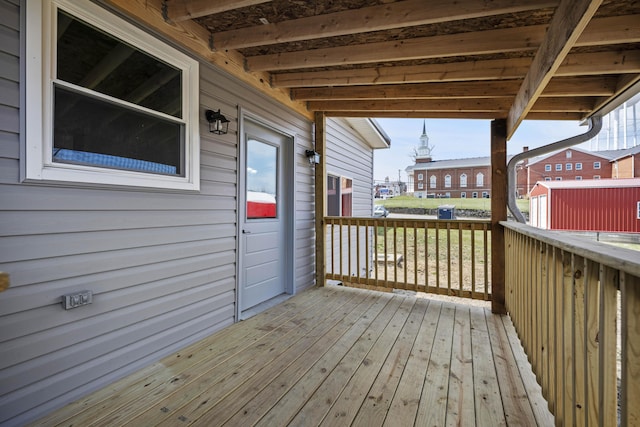 view of wooden terrace