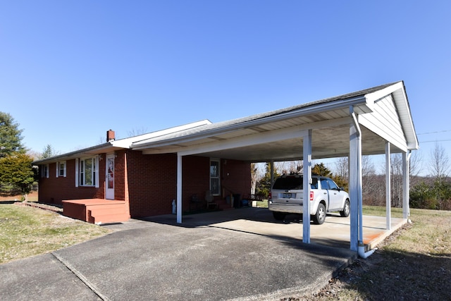 view of car parking featuring driveway