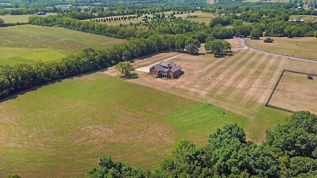 aerial view featuring a rural view