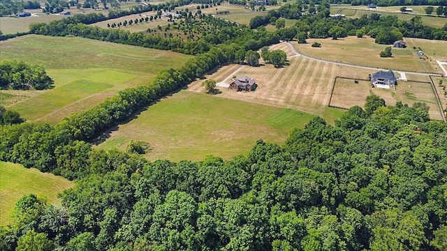 bird's eye view featuring a rural view