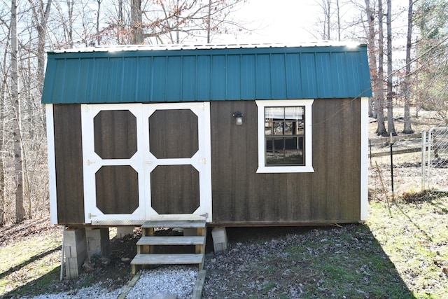 view of shed