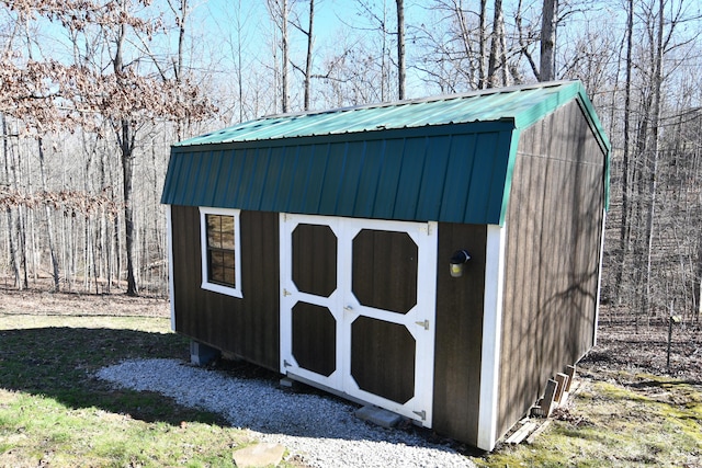 view of shed