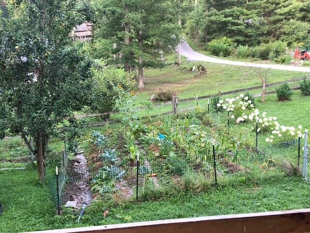 view of yard featuring a garden and fence