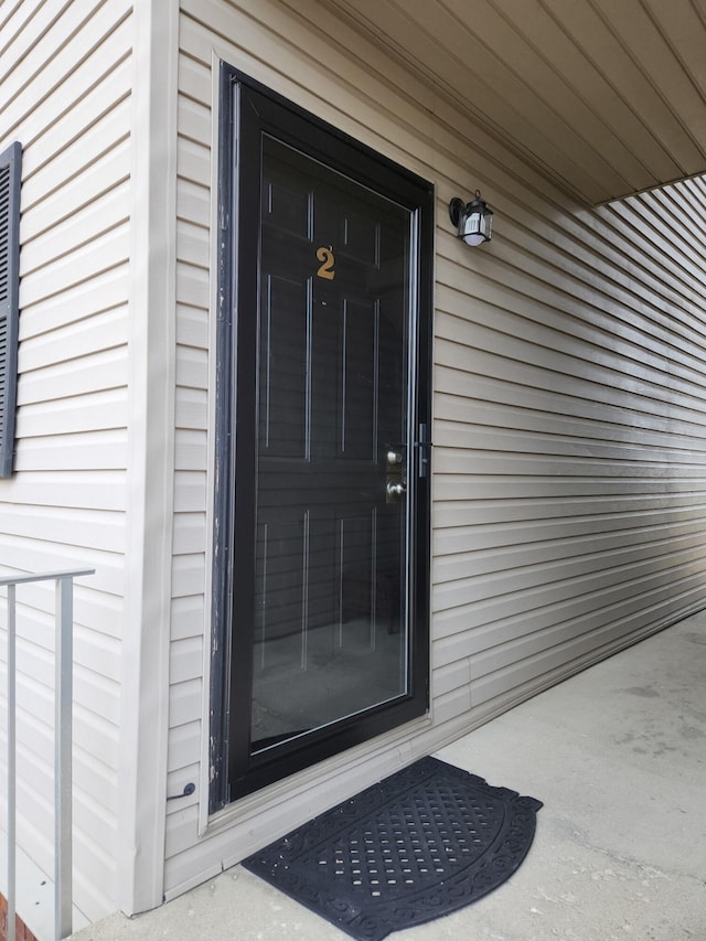 view of doorway to property