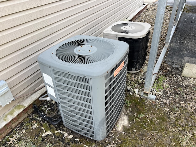 exterior details with central air condition unit