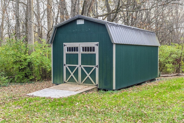 view of shed