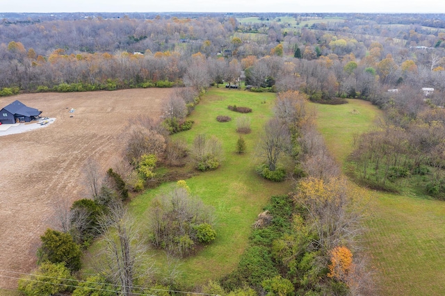 drone / aerial view with a forest view