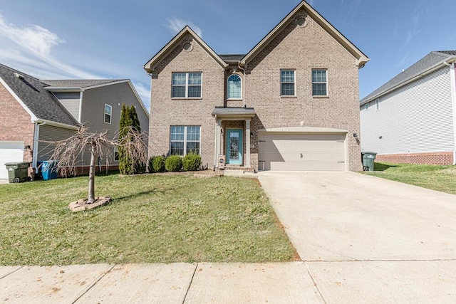 111 Mcintosh Park, Georgetown, KY 40324 - traditional-style home featuring brick siding, an attached garage, concrete driveway, and a front yard
