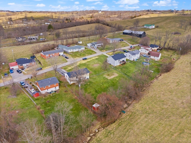 bird's eye view featuring a rural view