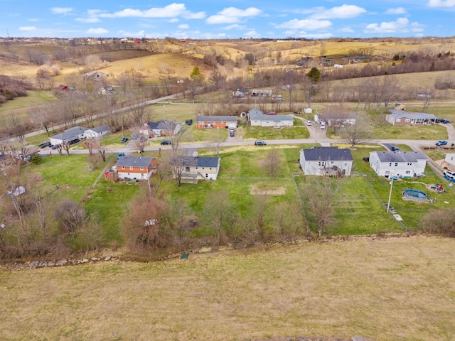 drone / aerial view with a rural view