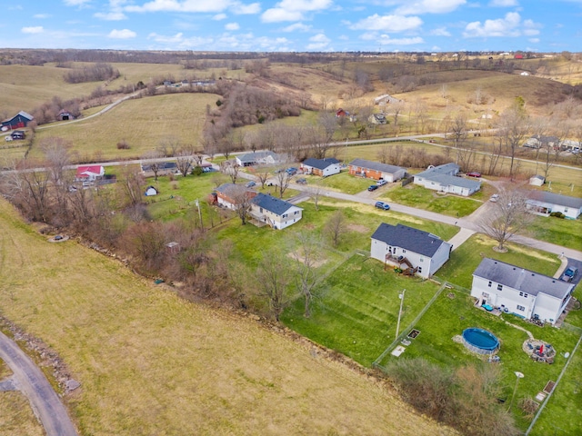 bird's eye view with a rural view