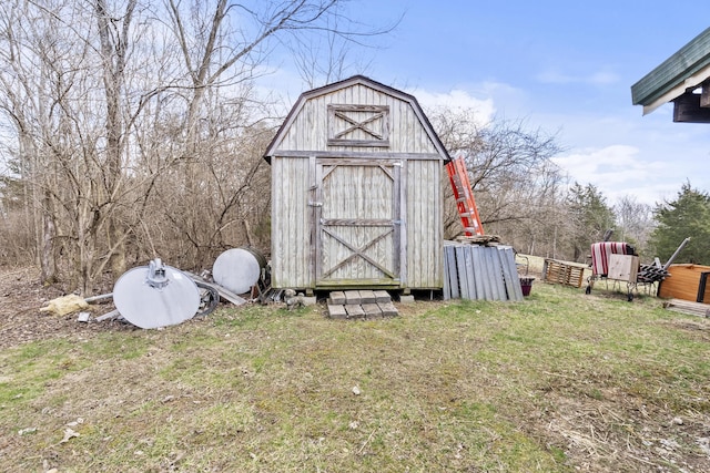 view of shed