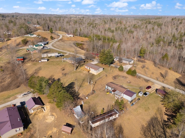 bird's eye view with a rural view