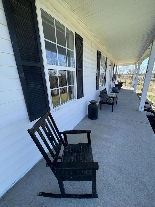 view of patio with a porch