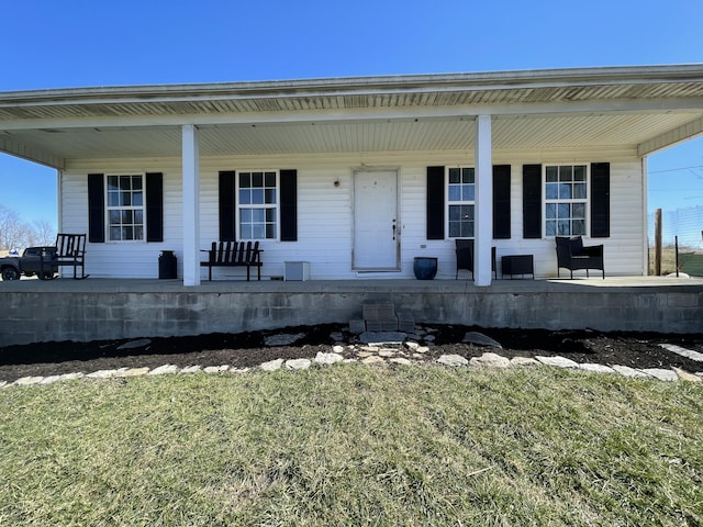 view of front of house with covered porch