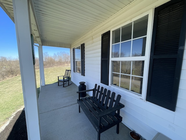 view of patio with a porch