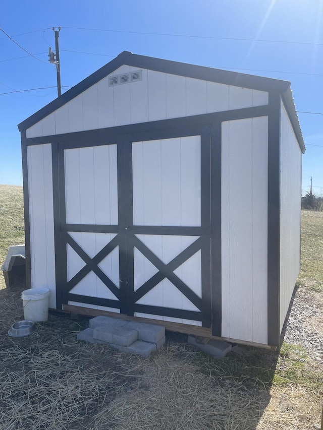 view of shed