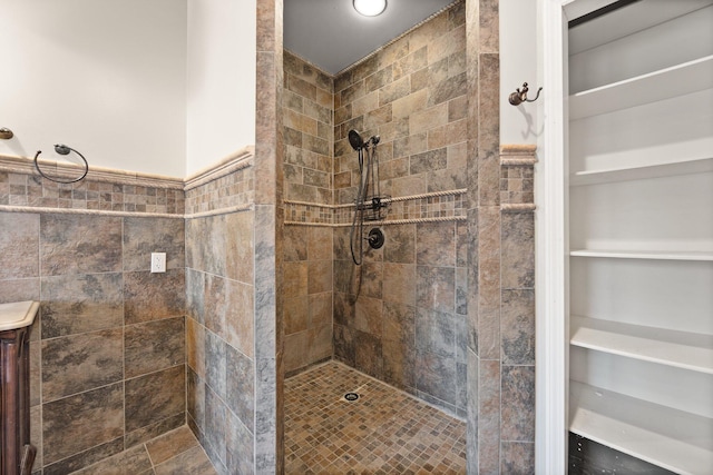 1343 Bastin Creek Rd, Kings Mountain, KY 40442 - full bath featuring tile walls, vanity, and tiled shower