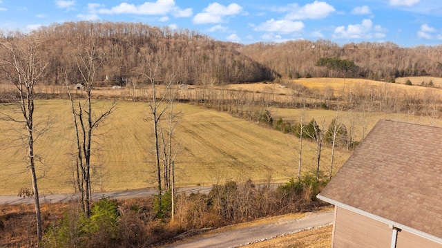 view of mountain feature featuring a rural view