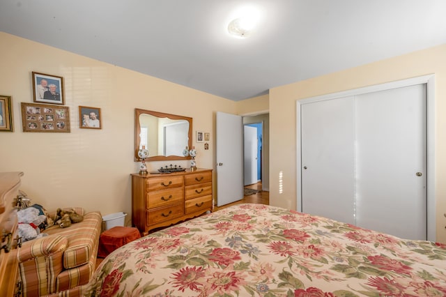 bedroom with a closet