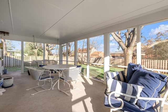 sunroom / solarium with plenty of natural light