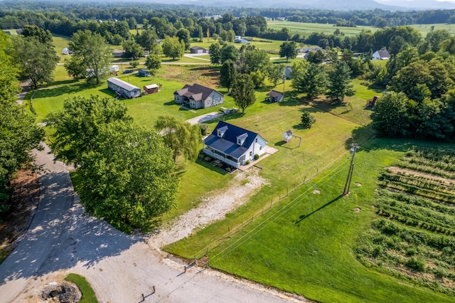 bird's eye view featuring a rural view