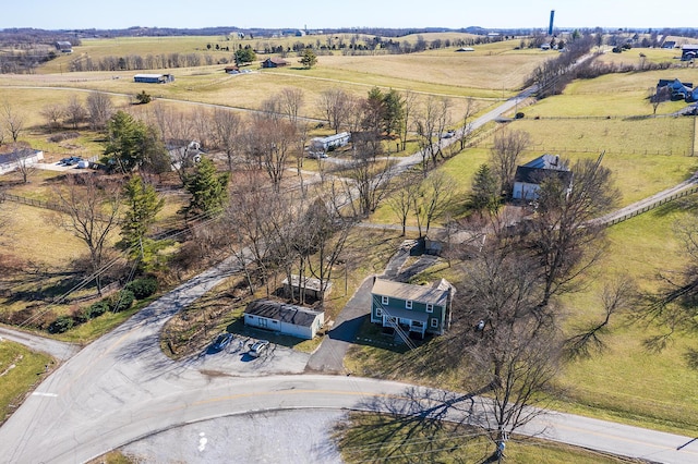 bird's eye view featuring a rural view