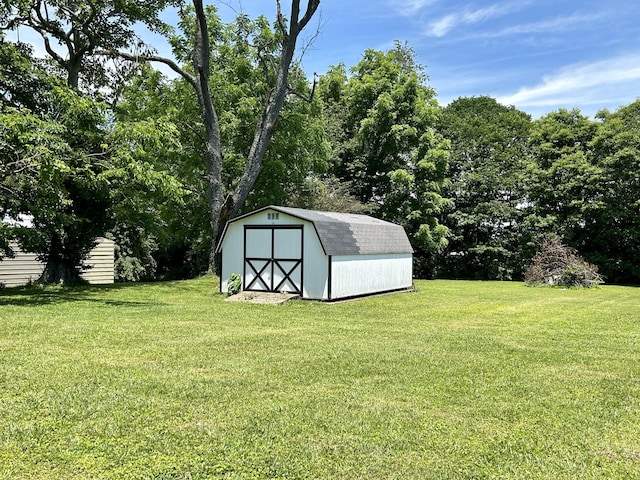 view of shed